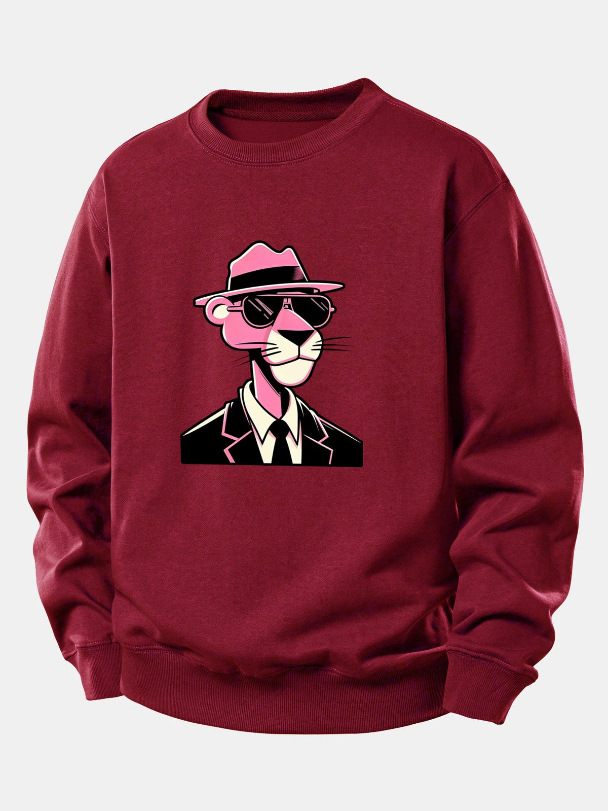 Men's Relaxed Fit Graphic Crew Neck Sweatshirt – Casual Long Sleeve Streetwear Pullover for Autumn and Winter