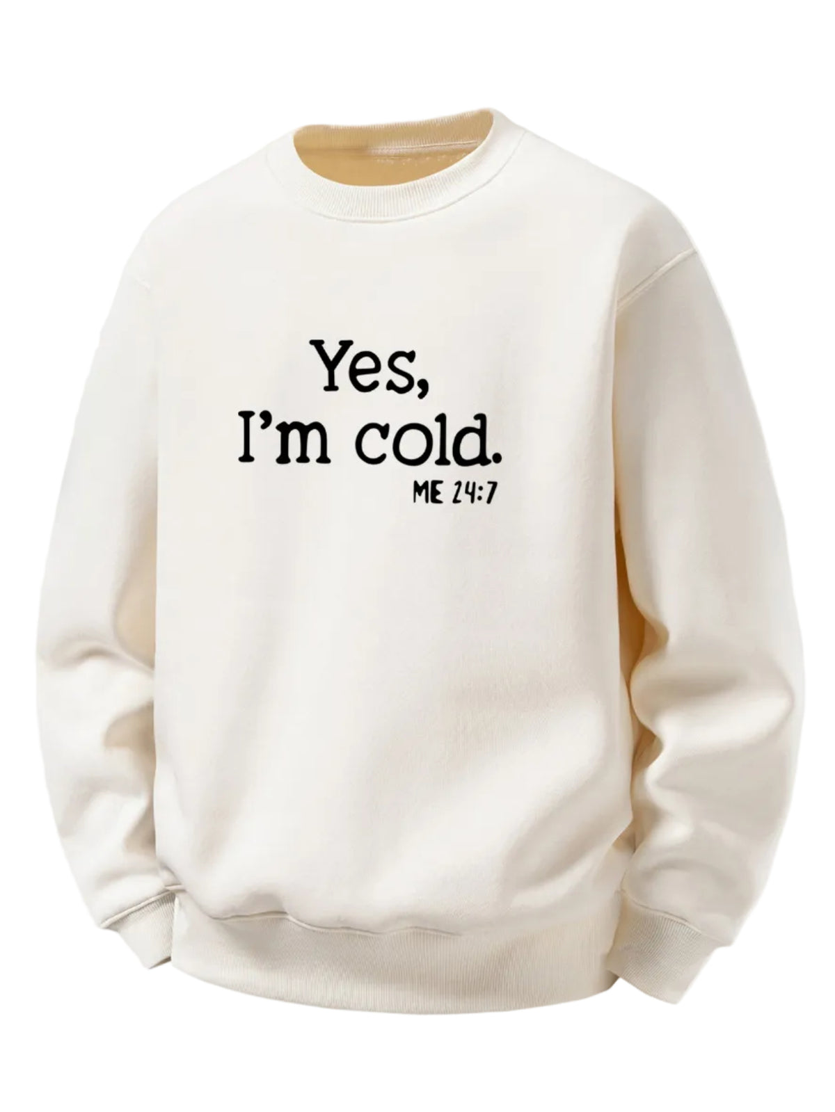 Men’s Sherpa Fleece Lined Printed Sweatshirt – Relaxed Fit Warm Crew Neck Pullover for Autumn and Winter