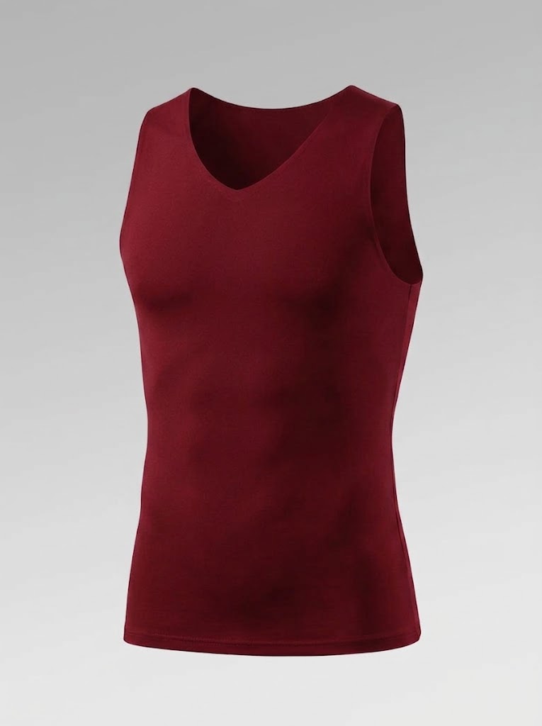 Camiseta interior térmica de forro polar para hombre - Primera capa entallada sin costuras para usar en capas durante el frío