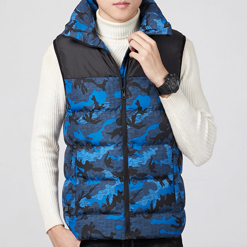 Men’s USB Heated Puffer Vest – Padded Outdoor Layer with Adjustable Temperature Control
