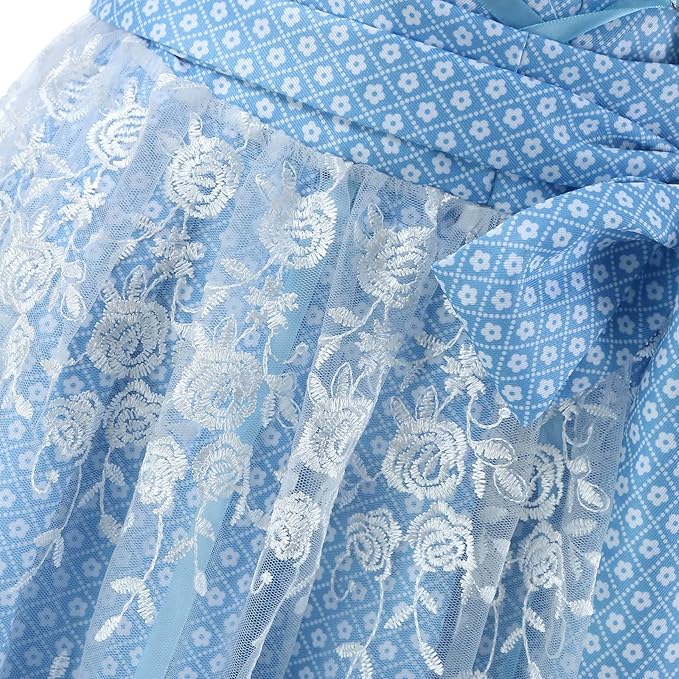 Dámské vyšívané krajkové dirndl šaty s mašlí v pase