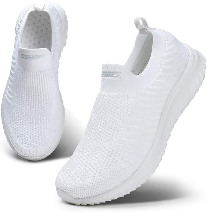 Pantofi sport ușori pentru femei, slip-on, cu amortizare pentru confort la mers