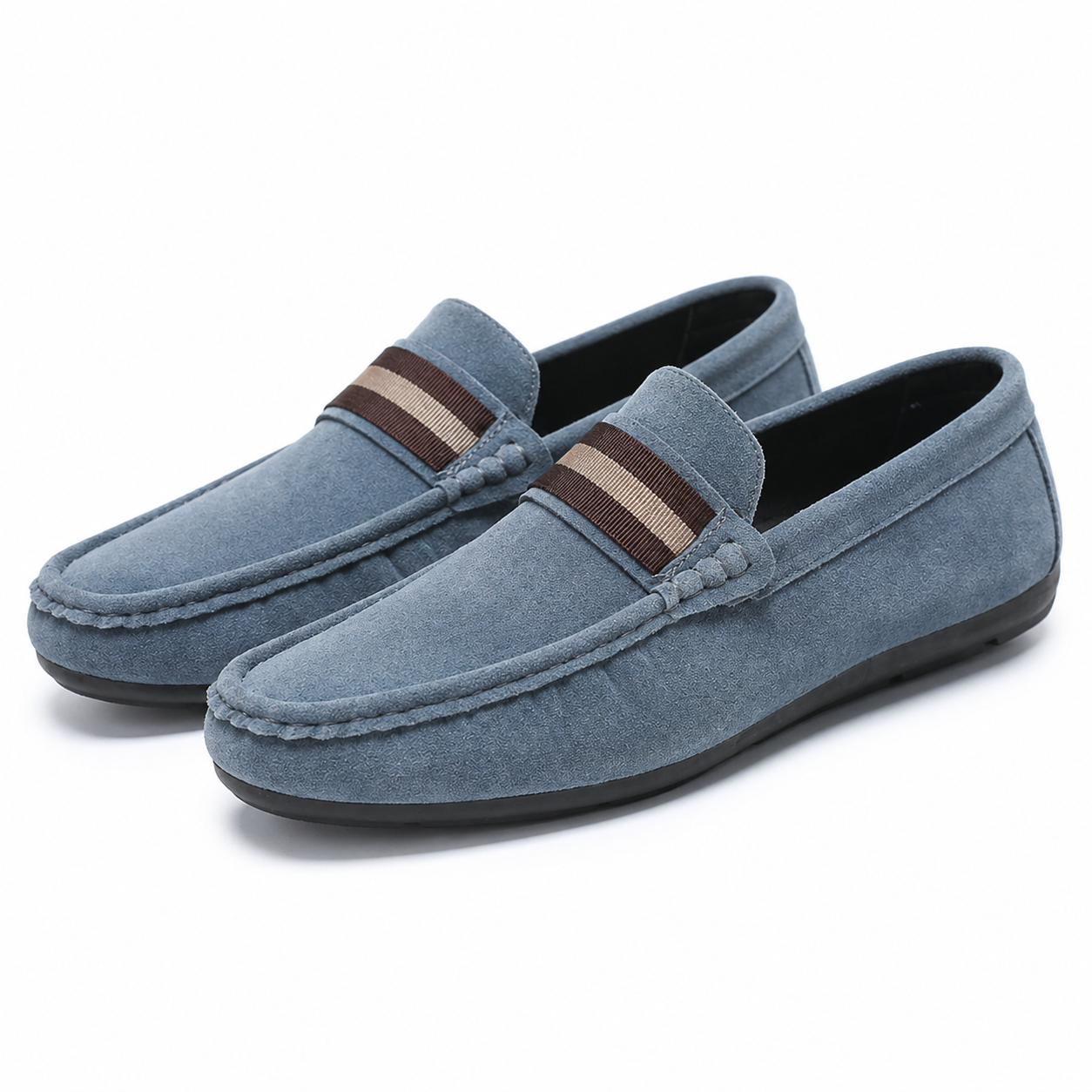 Pantofi casual ușori pentru bărbați, slip-on, cu dungi