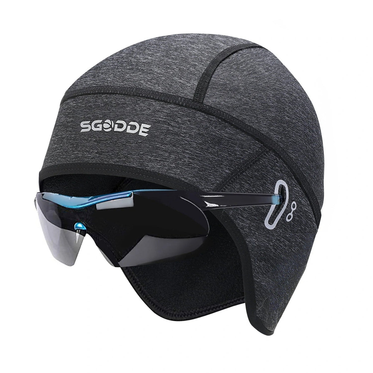 Men’s Thermal Fleece Cycling Cap – Windproof Stretch Winter Skull Hat with Ear Coverage