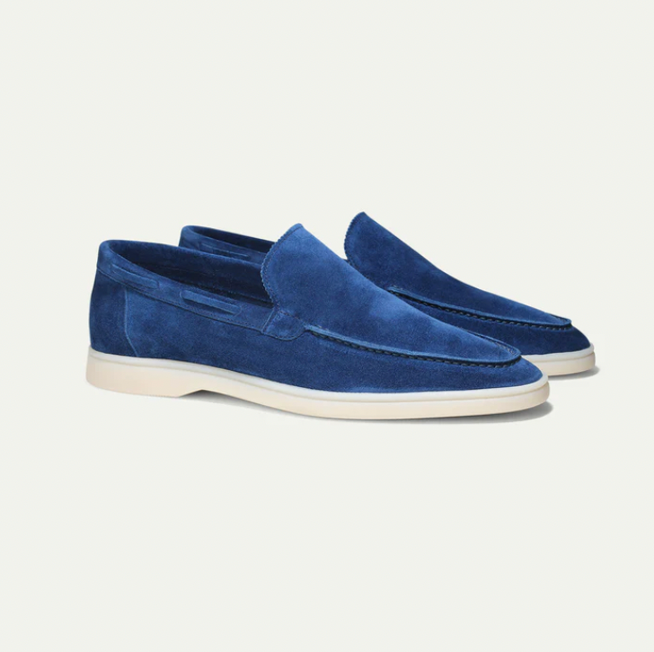 Mocassini da uomo in camoscio senza lacci Scarpe da guida smart casual