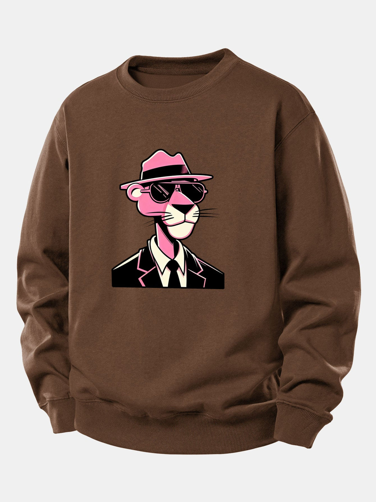 Men's Relaxed Fit Graphic Crew Neck Sweatshirt – Casual Long Sleeve Streetwear Pullover for Autumn and Winter