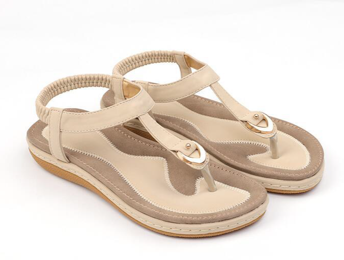Women’s T Strap Sandals Elastic Back Cushioned Summer Comfort Fit