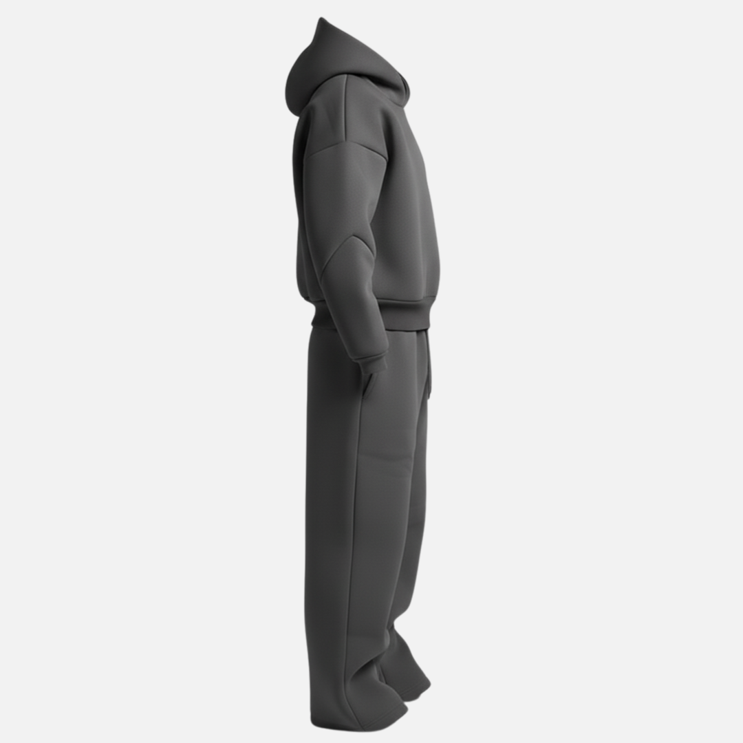 Conjunto de fato de treino para homem, com sweatshirt oversized com capuz e calças jogger – conjunto descontraído a condizer, de estilo streetwear, para viagens, roupa de lazer e uso casual diário