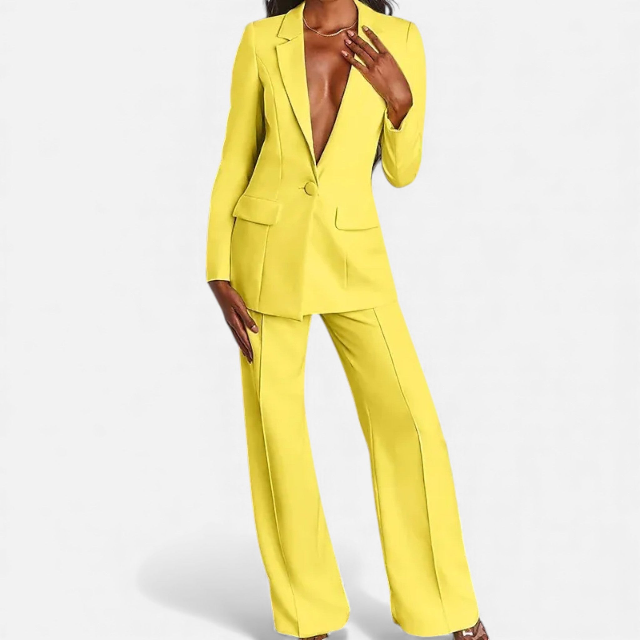 Valmonti | Women’s Business Pantsuit – Classic Tailored Suit