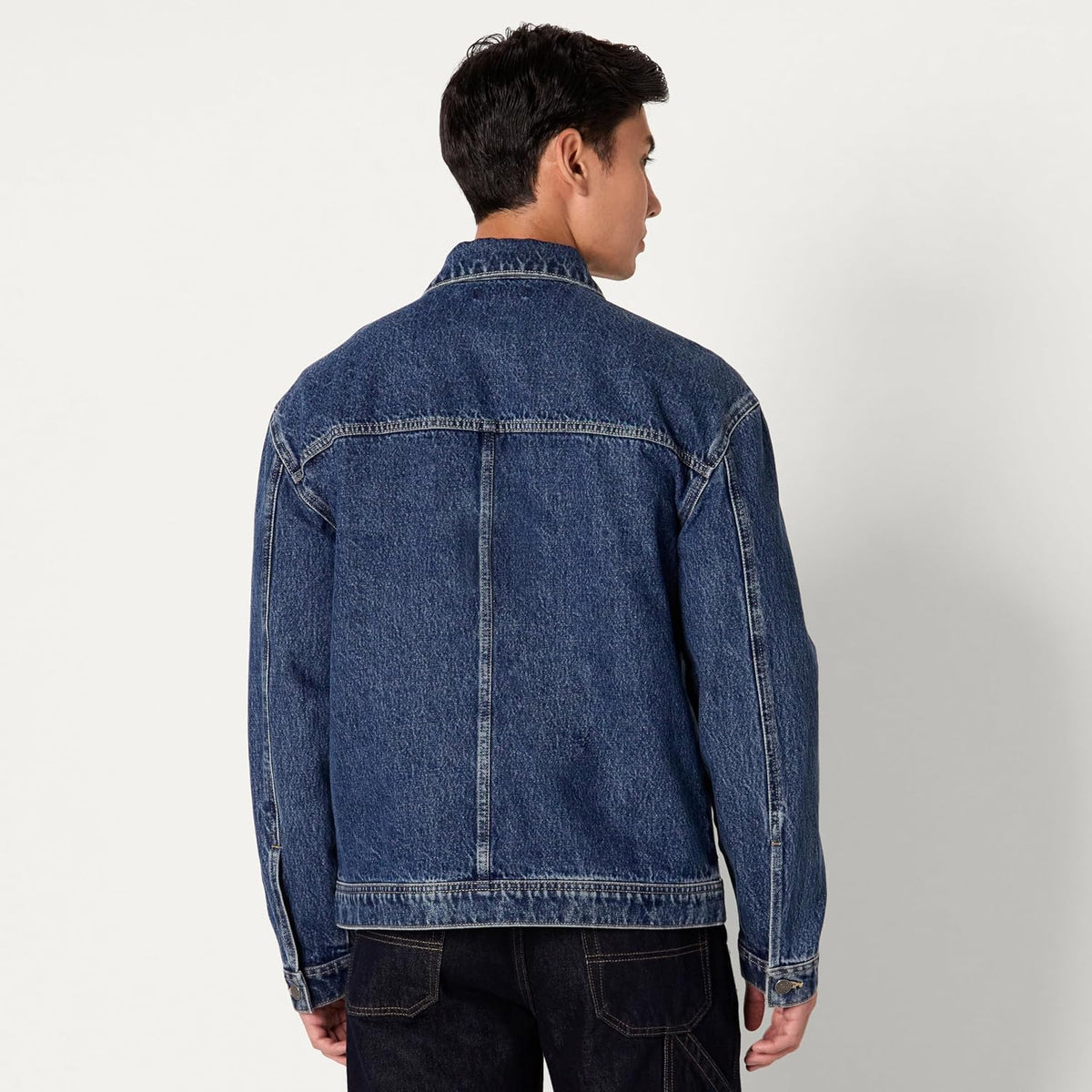 Denim utilityjack voor heren met comfortabele pasvorm - werkstijl met knopen en meerdere zakken voor casual dagelijks gebruik in laagjes