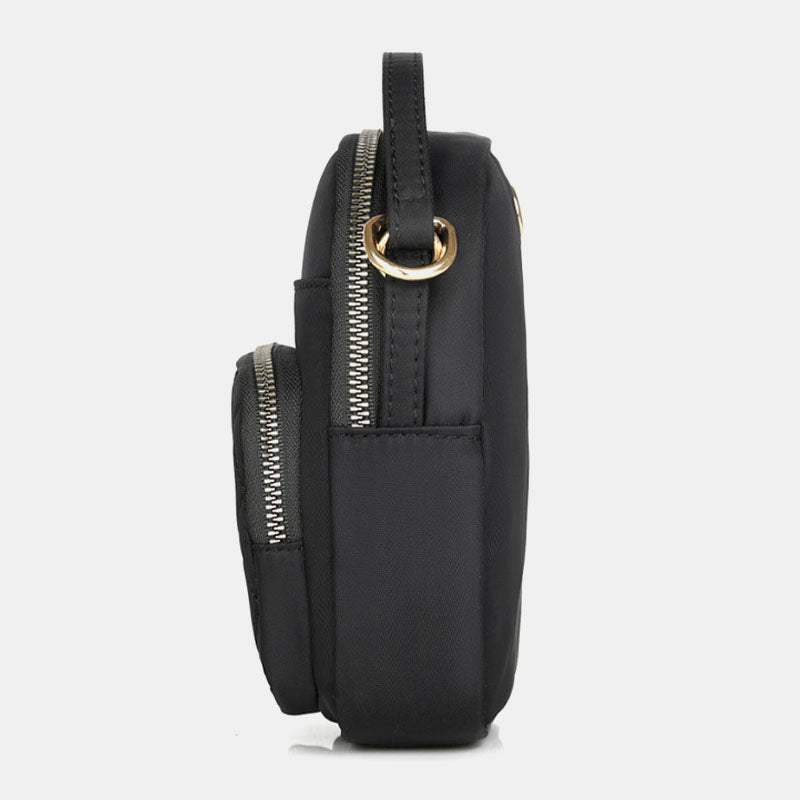 Women’s Quilted Mini Phone Crossbody Bag – Multi-Pocket Design with Adjustable Shoulder Strap