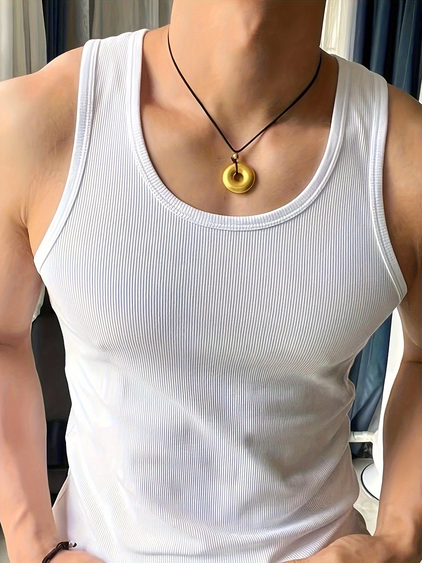 Men’s Breathable Summer Tank Top – Lightweight Comfortable Athletic Casual Workout Tee