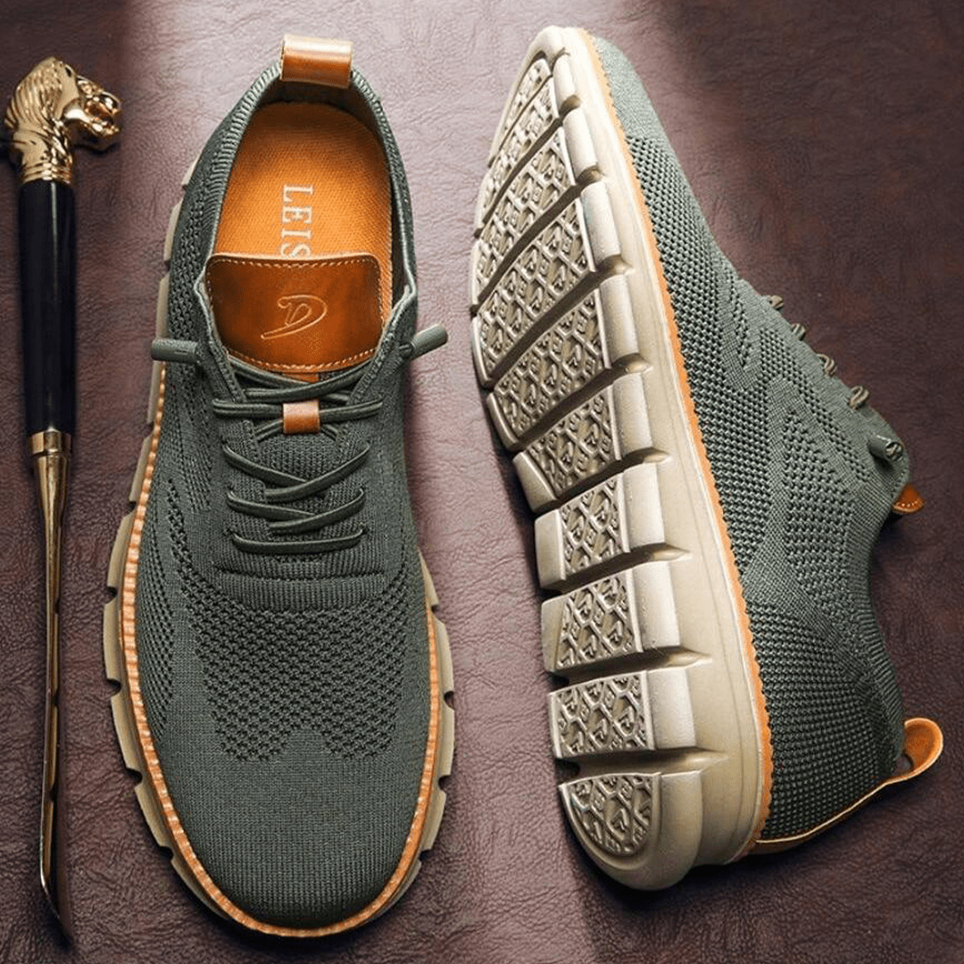 Baskets respirantes en maille à lacets pour hommes - Chaussures décontractées amortissantes à semelles souples pour le quotidien