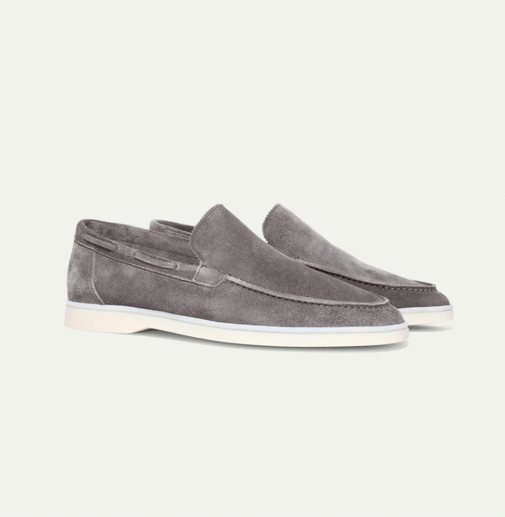 Mocassini da uomo in camoscio senza lacci Scarpe da guida smart casual