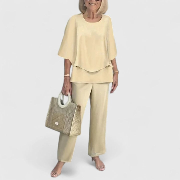 Women’s Relaxed Printed Two-Piece Set Everyday Elegance