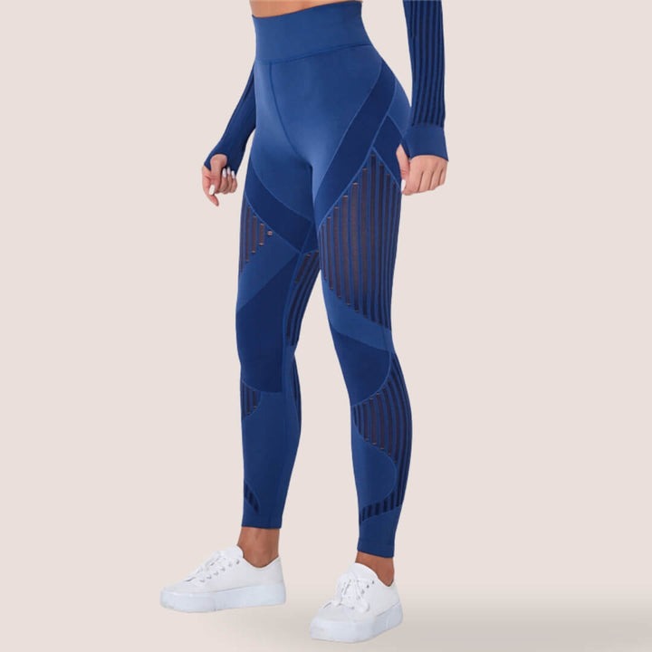Getextureerde sculpting-legging voor dames – High-waist, actieve pasvorm voor dagelijkse ondersteuning
