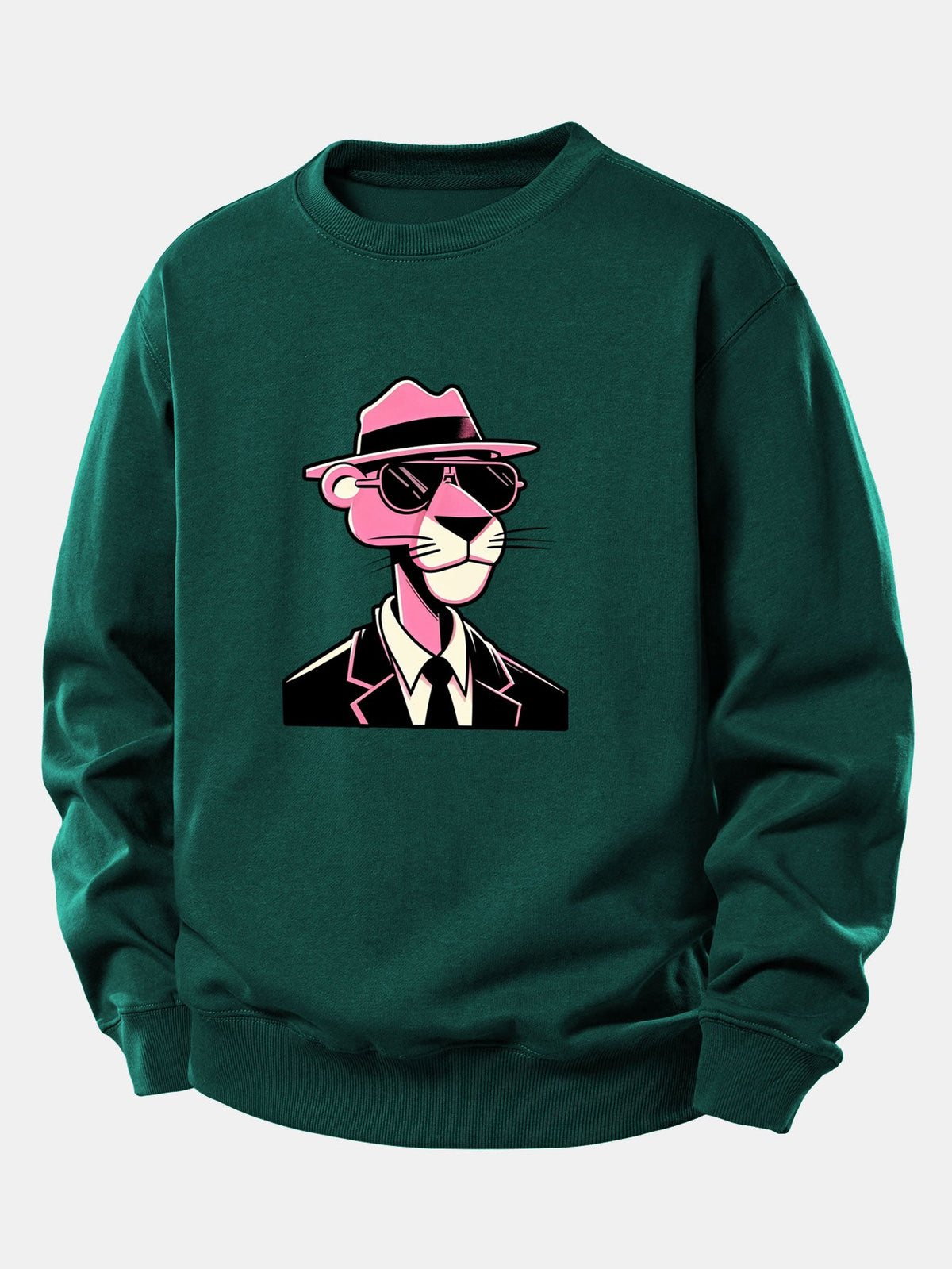 Men's Relaxed Fit Graphic Crew Neck Sweatshirt – Casual Long Sleeve Streetwear Pullover for Autumn and Winter