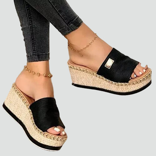 Women’s Wedge Slide Sandals Braided Platform Summer Style