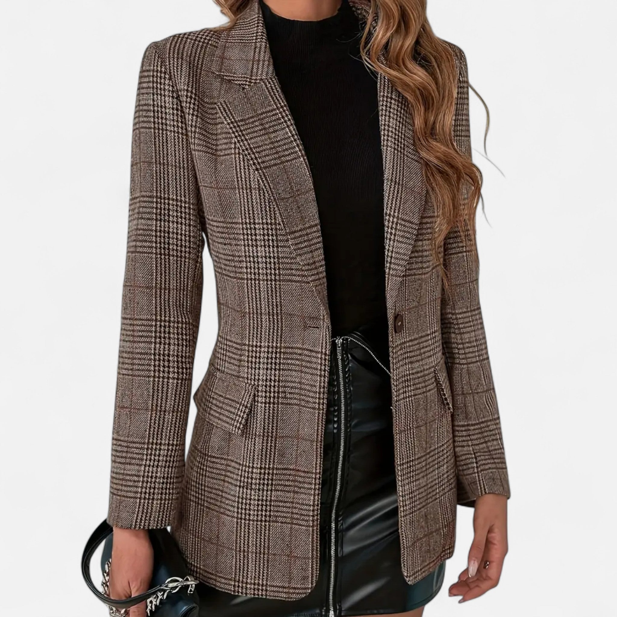 Valmonti | Women’s Plaid Blazer – Single-Breasted Heritage