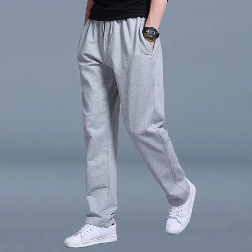 Pantaloni da uomo casual con coulisse e gamba dritta tipo jogger