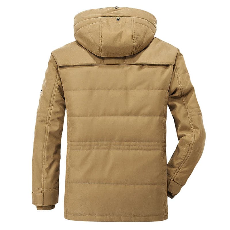 Men’s Fleece-Lined Multi-Pocket Winter Parka – Weather-Resistant Utility Layer for Everyday and Outdoor Cold-Weather Wear