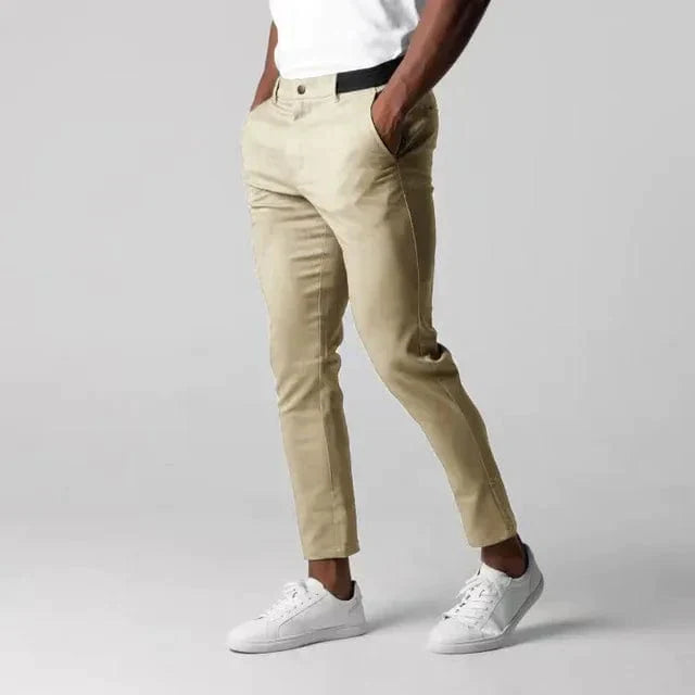 Męskie spodnie chino slim fit eleganckie codzienne