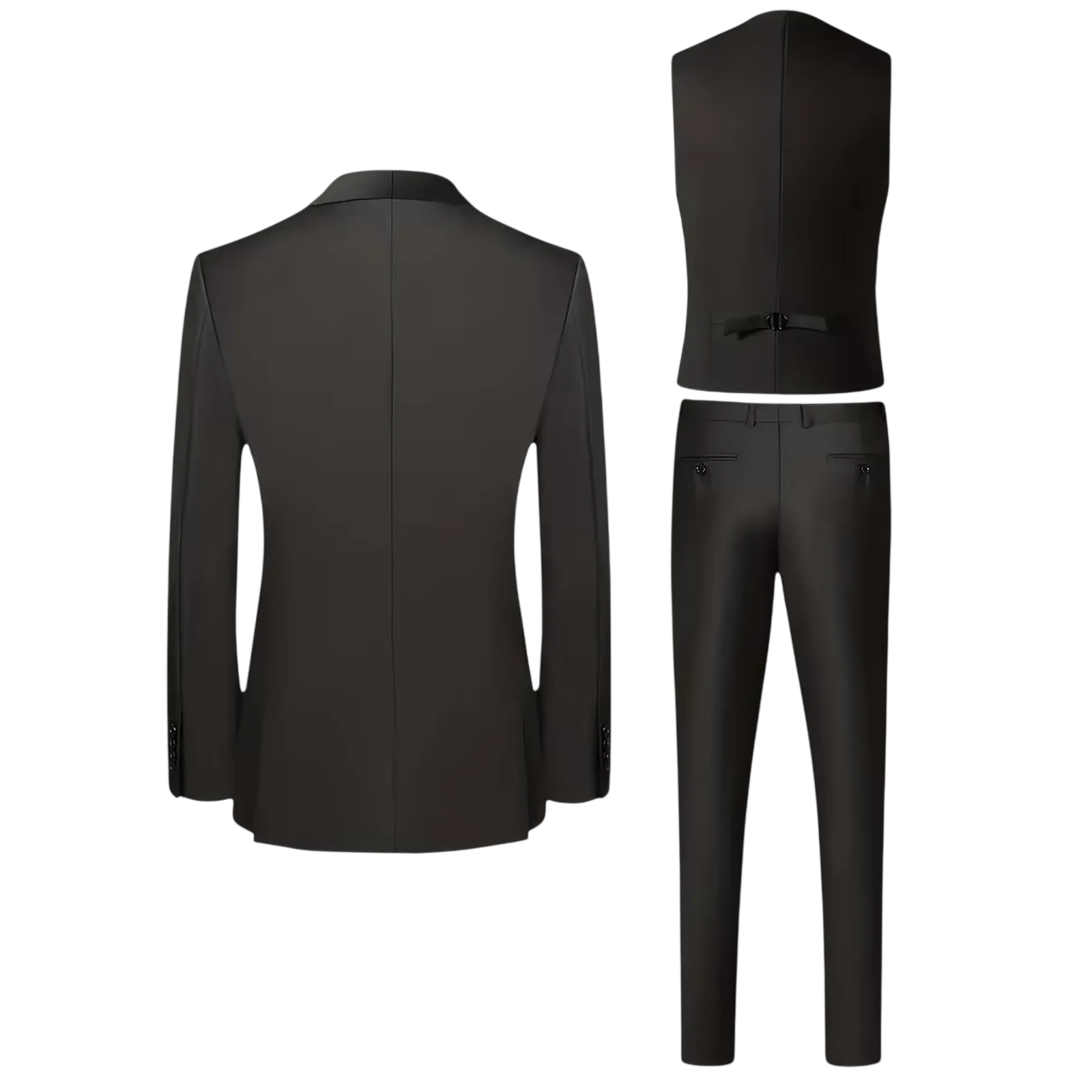 Men’s Slim Fit Three-Piece Tuxedo – Shawl Collar Evening Suit for Weddings and Formal Events