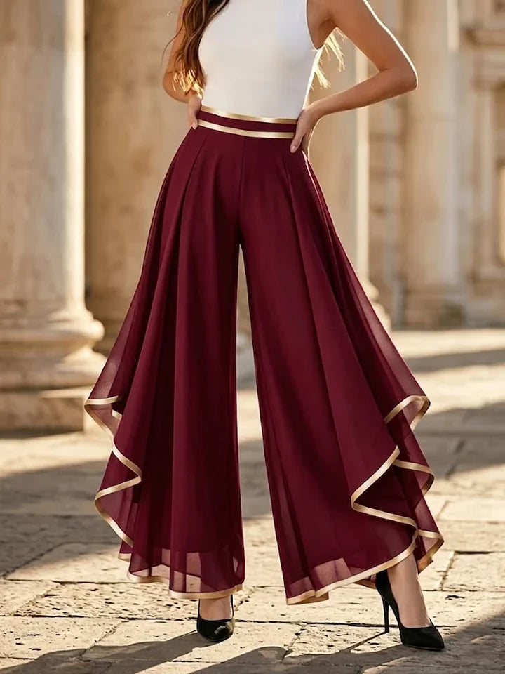 Women’s High Waisted Wide Leg Palazzo Trousers Elegant Flow