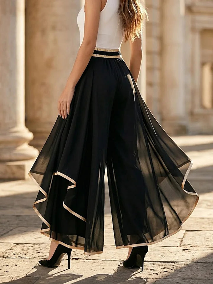Women’s High Waisted Wide Leg Palazzo Trousers Elegant Flow