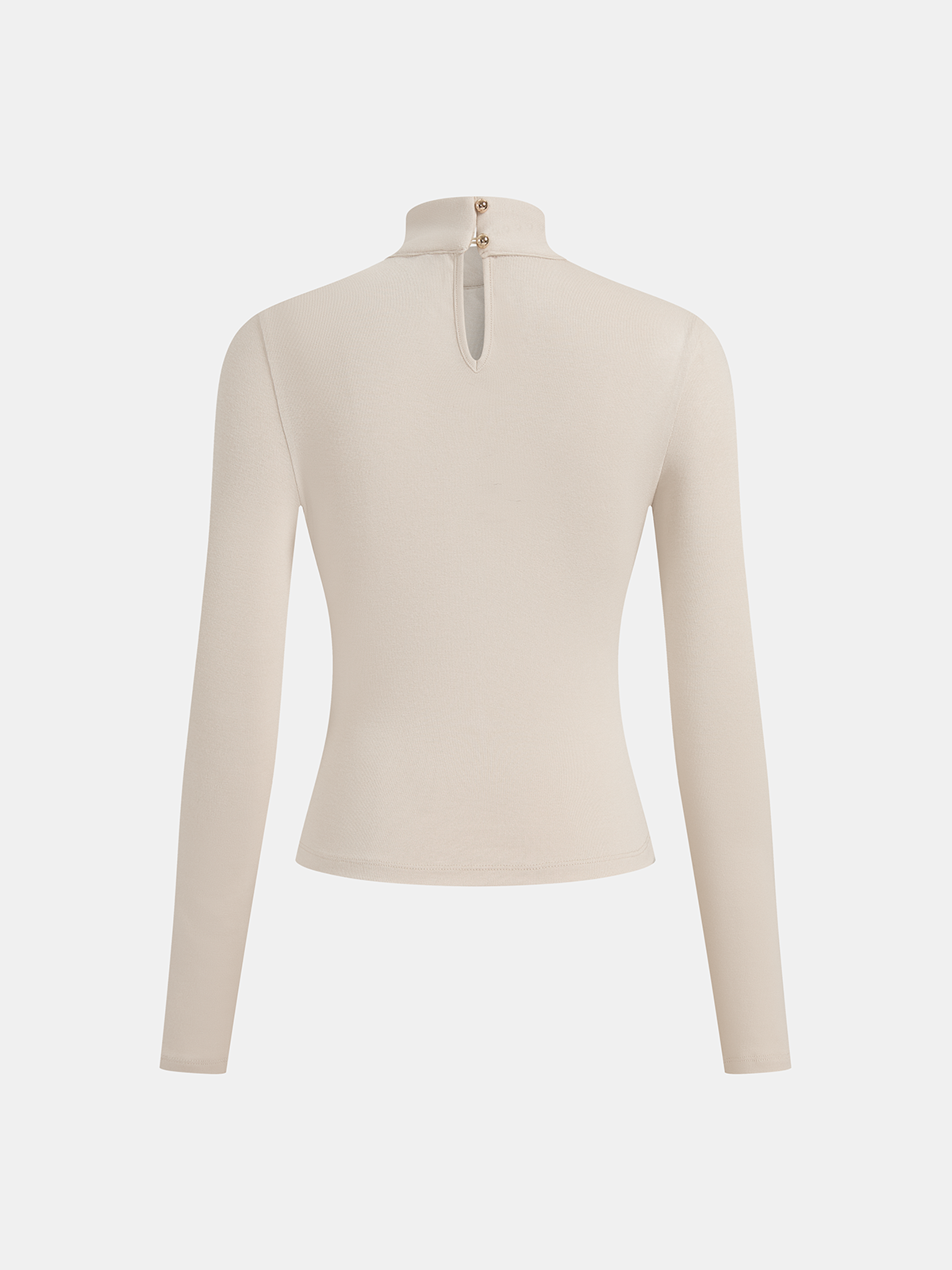 Jersey top voor dames met lange mouwen en halsstrik – zachte, elastische viscose en opstaande kraag voor elegante alledaagse styling