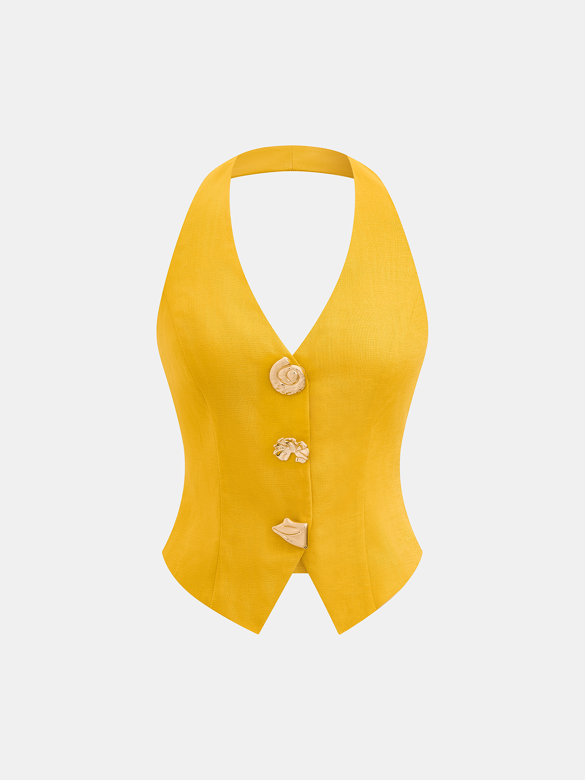 Conjunto feminino de colete cai-cai de mistura de linho e calções plissados - conjunto elegante de verão para férias