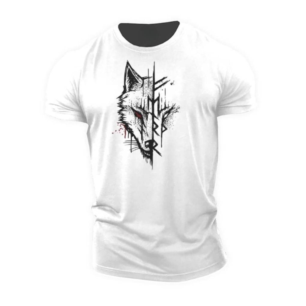 Ανδρικό βαμβακερό T-shirt με κοντό μανίκι και γραφικό τύπωμα