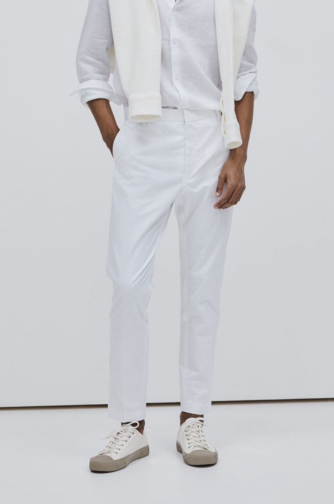 Pantaloni da uomo sartoriali a righe sottili Eleganti pantaloni casual chic