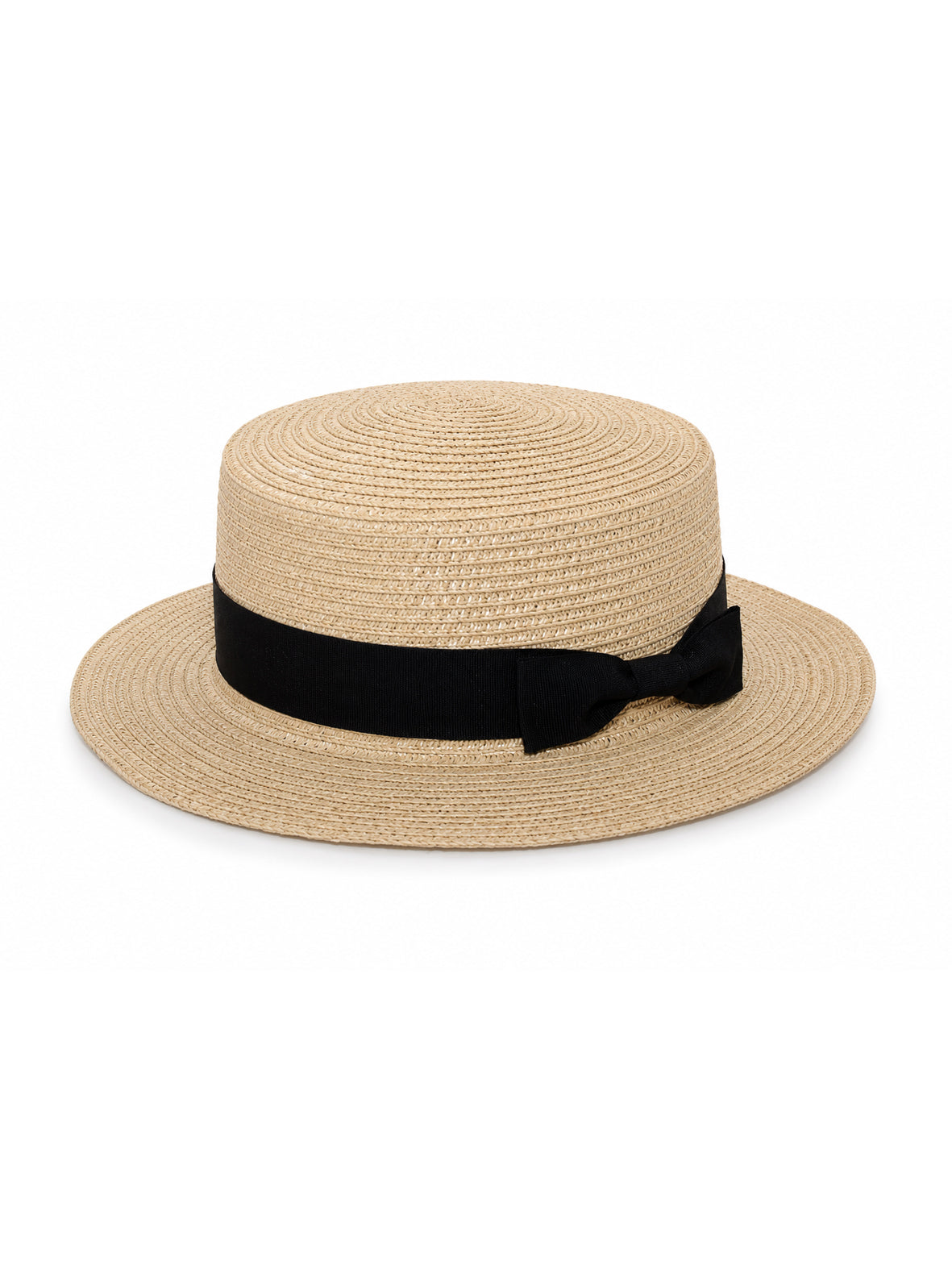 Women’s Straw Boater Hat Classic Ribbon Summer Style
