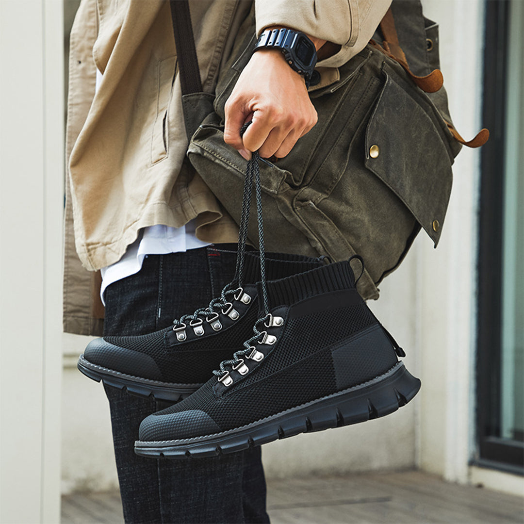 Herren-Sneaker aus atmungsaktivem Mesh mit hohem Schaft – Leichter Halt für den Alltag