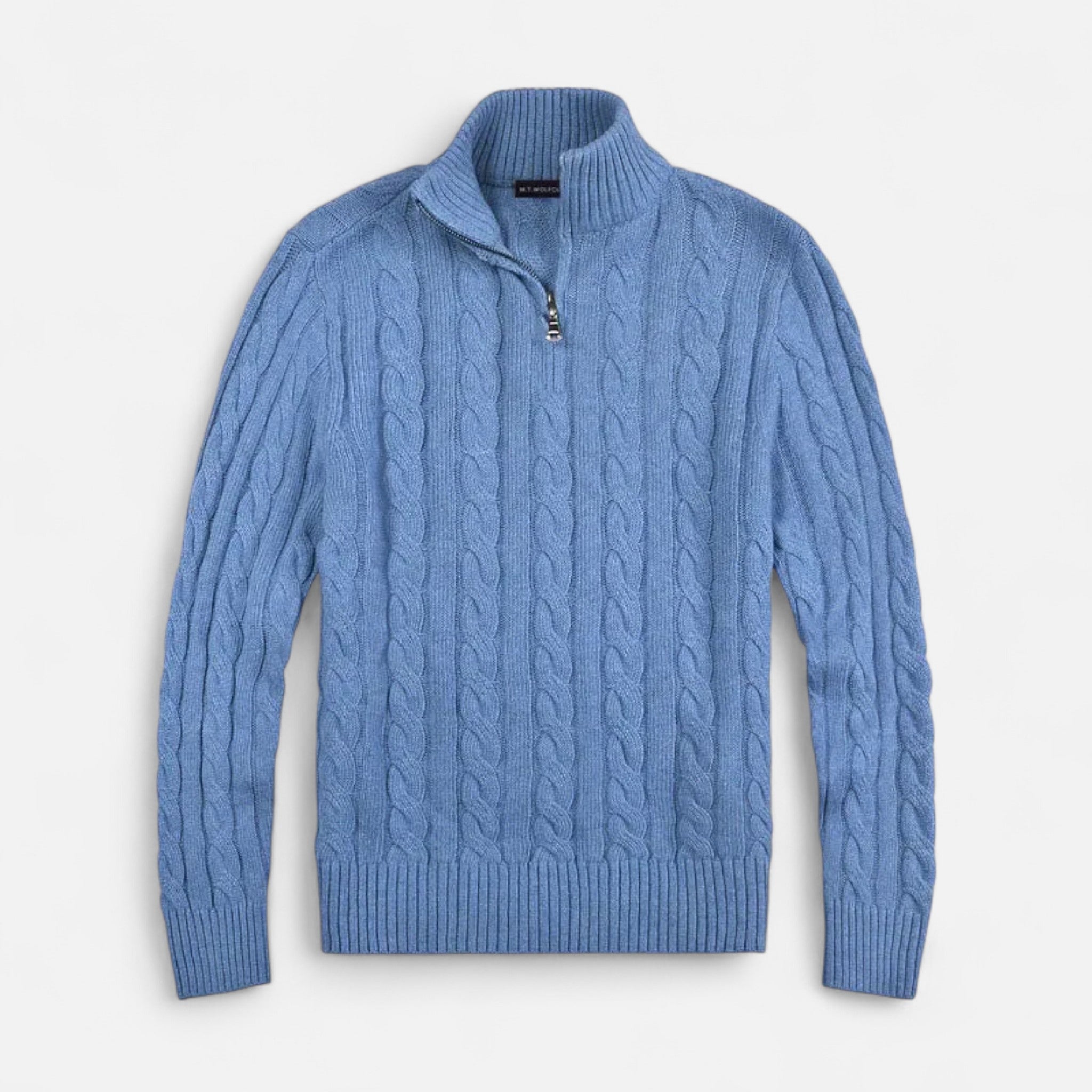 Valmonti | Men’s Old Money Sweater – Timeless Half-Zip Classic