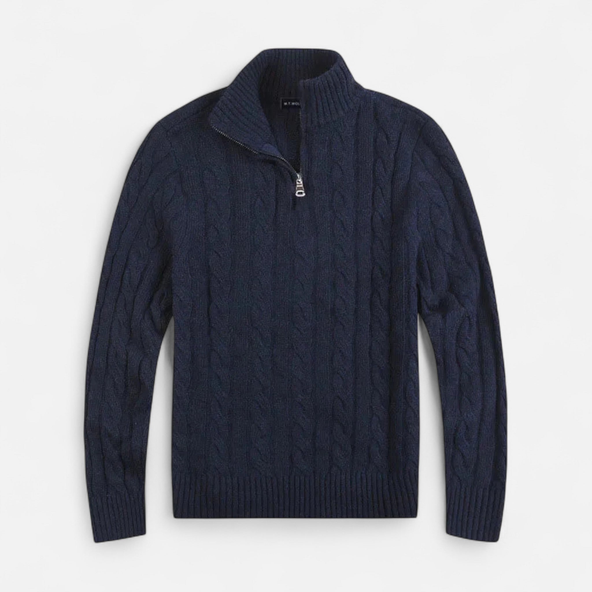 Valmonti | Men’s Old Money Sweater – Timeless Half-Zip Classic