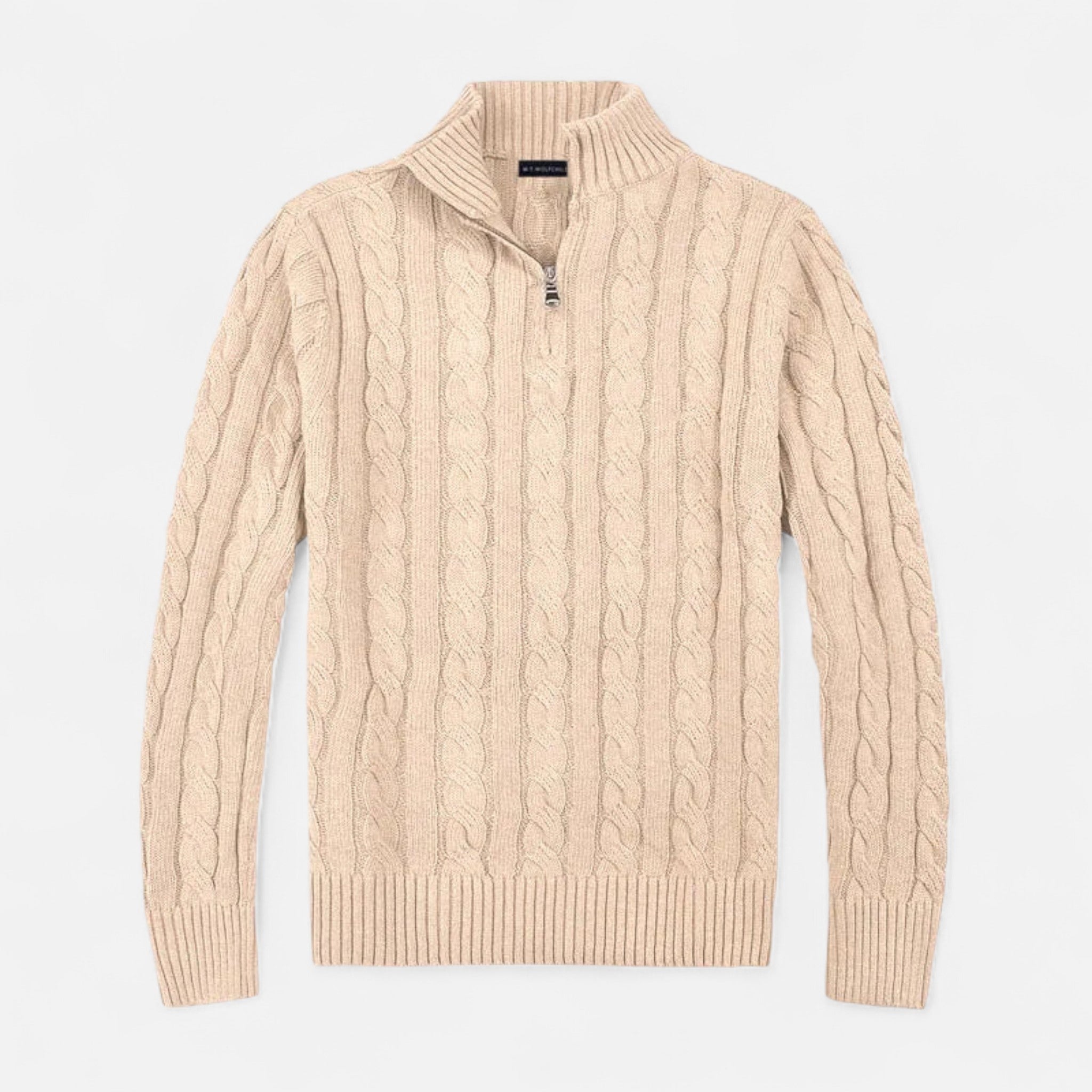 Valmonti | Men’s Old Money Sweater – Timeless Half-Zip Classic