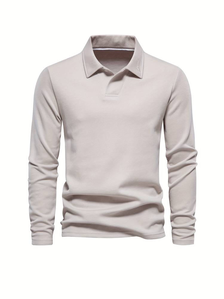 Tricou Polo Bărbați cu Mâneci Lungi, Moale, Confortabil, Croială Modernă, Casual, Elegant, pentru Uz Zilnic