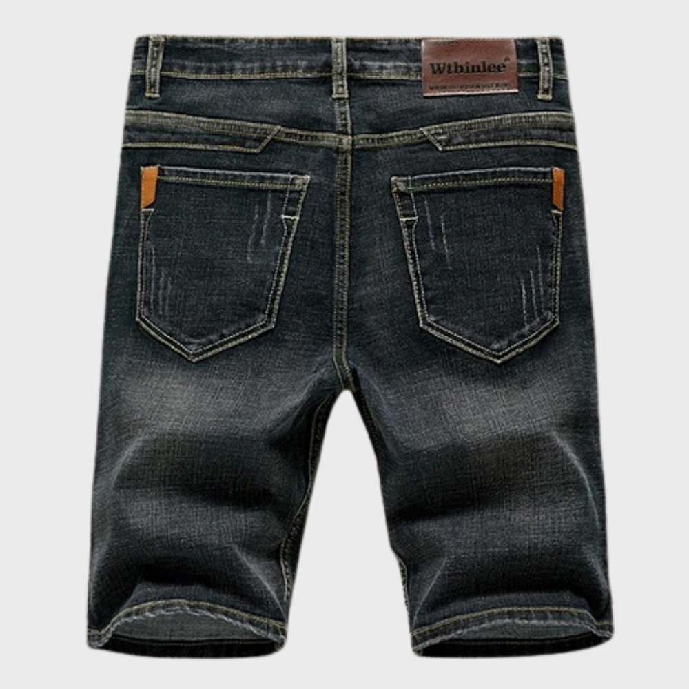 Pantaloni scurți clasici din denim pentru bărbați, croială lejeră, casual, potriviți pentru fiecare zi