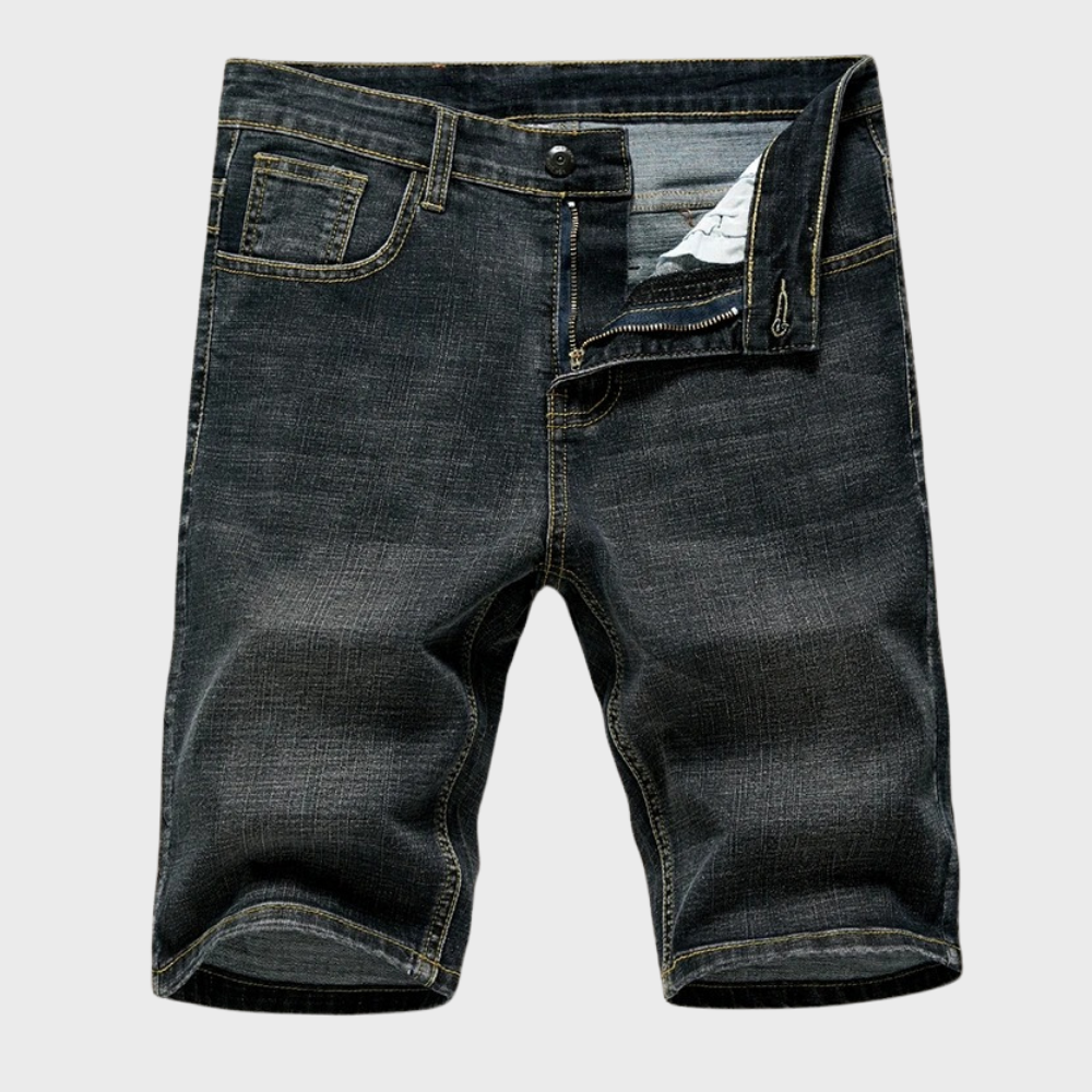 Pantaloni scurți clasici din denim pentru bărbați, croială lejeră, casual, potriviți pentru fiecare zi