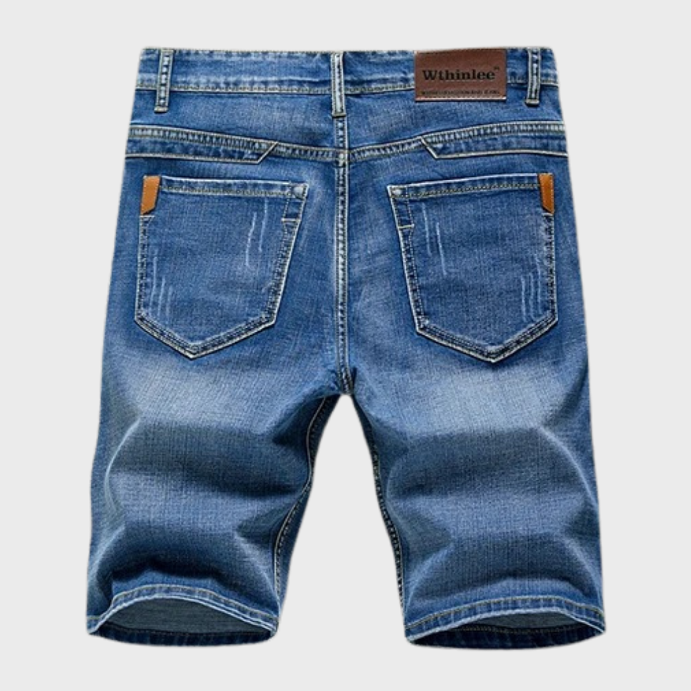 Pantaloni scurți clasici din denim pentru bărbați, croială lejeră, casual, potriviți pentru fiecare zi