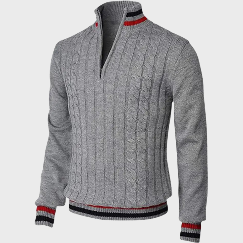 Men’s Half Zip Sweater – Stylish Comfortable Breathable Smart Casual Long Sleeve Pullover