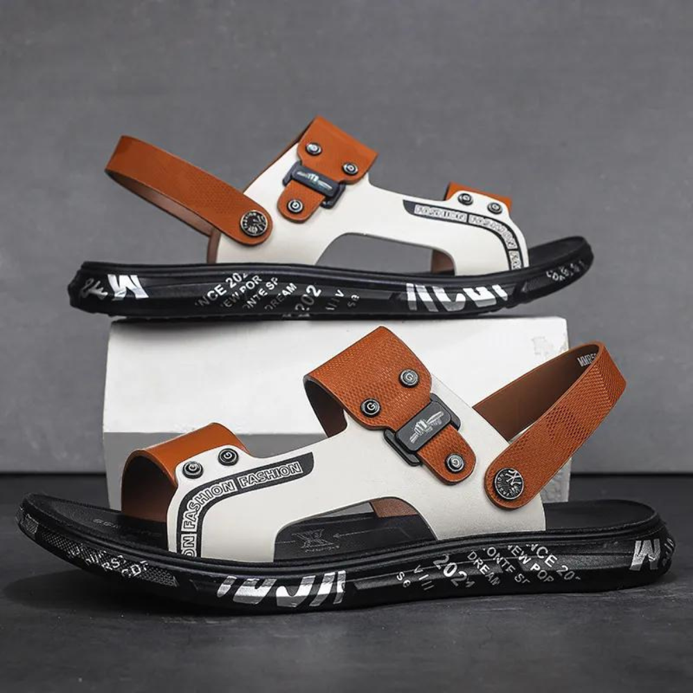 Men’s Strap Sandals Urban Buckle Detail Cushioned Summer Footwear