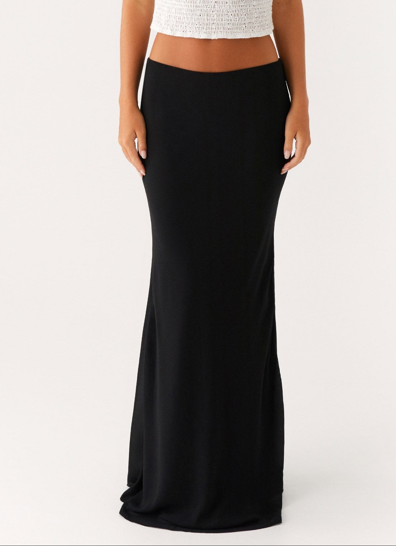 Women’s Chiffon Maxi Skirt Sleek High Waist Flowing Fit