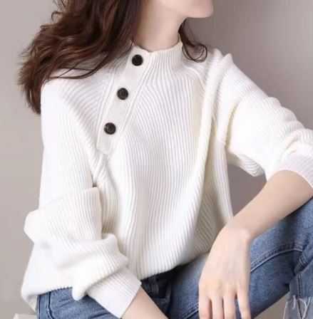 Women’s Vintage Knit Sweater for Autumn and Winter Warm Stylish Everyday Jumper