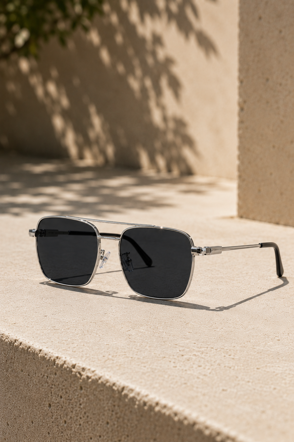Men’s Full Rim Sunglasses Modern Metal Frame Eyewear
