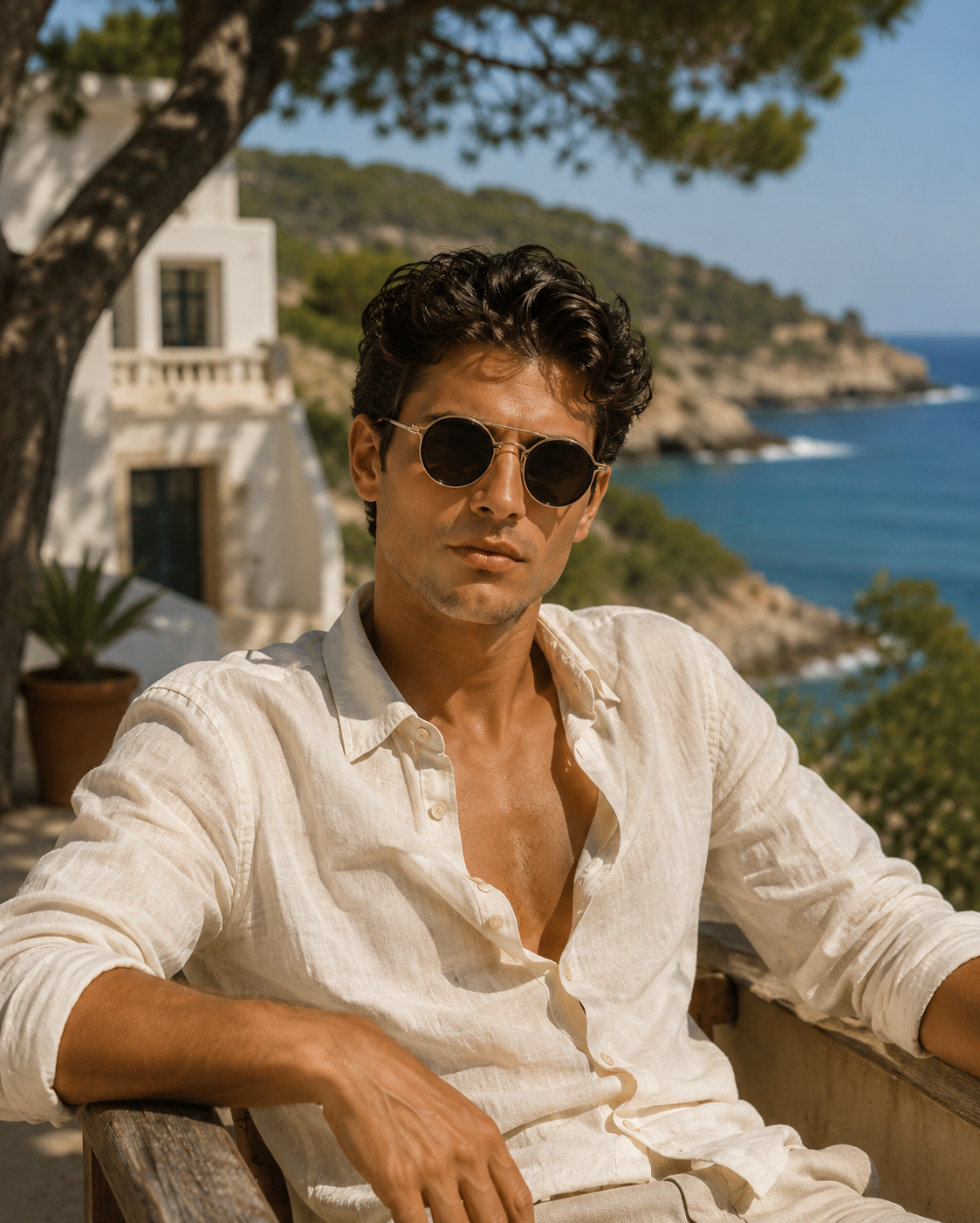 Men’s Round Frame Polarized Sunglasses Vintage Inspired Eyewear