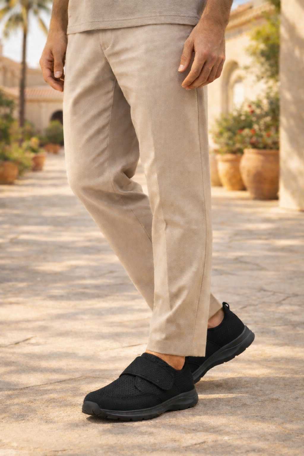 Sneakers ortopediche da uomo in mesh, slip-on, scarpe da passeggio con comfort regolabile