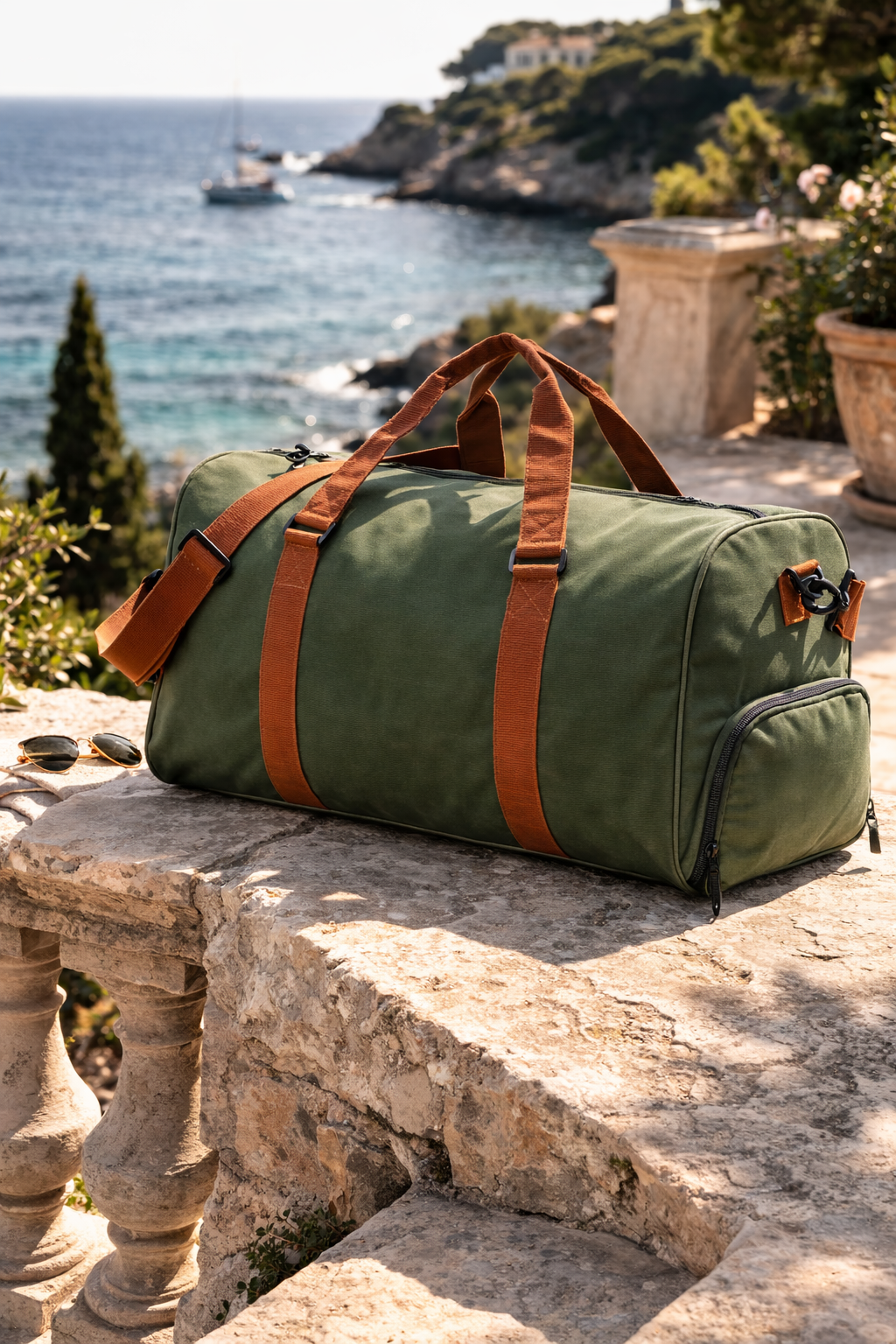 Bolsa de lona para fin de semana para hombre, esencial de viaje